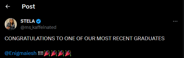 Stella's tweets