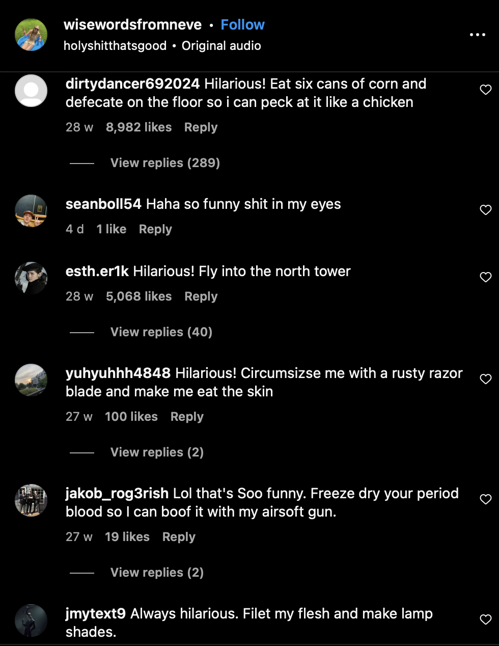 Comments on wisewordswithnieve posts