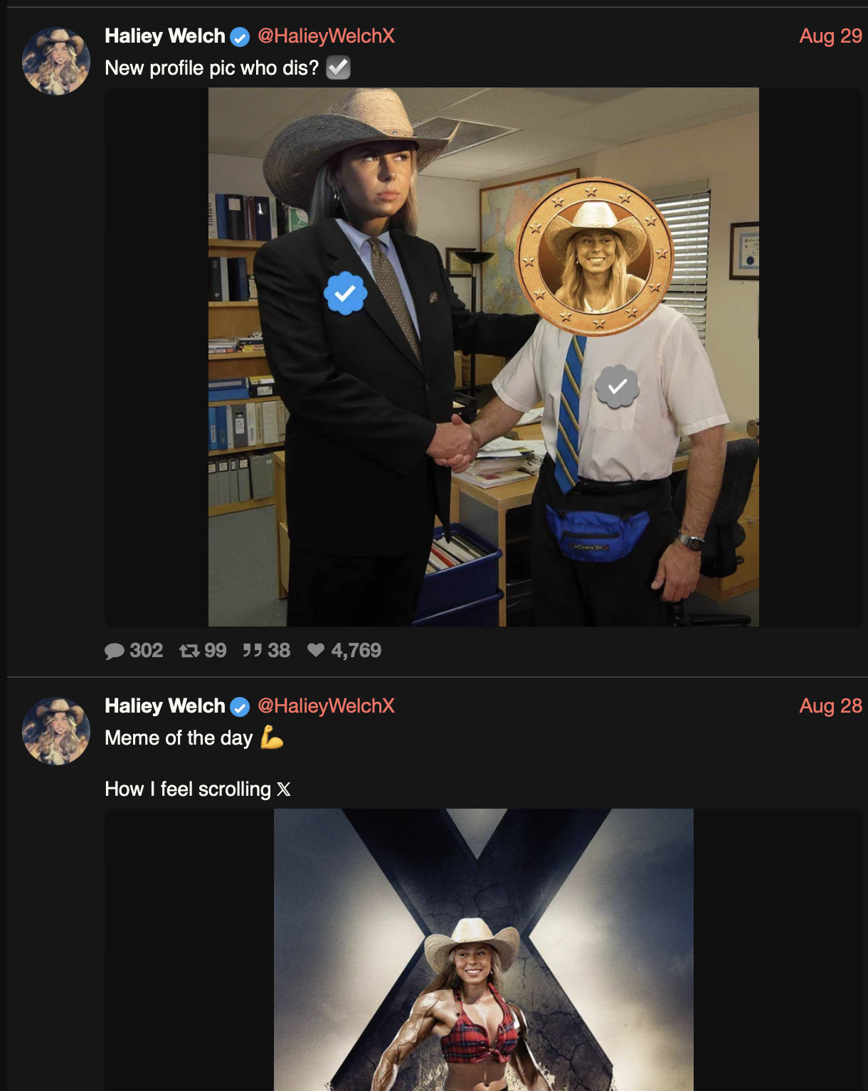 Hailey Welch on Twitter