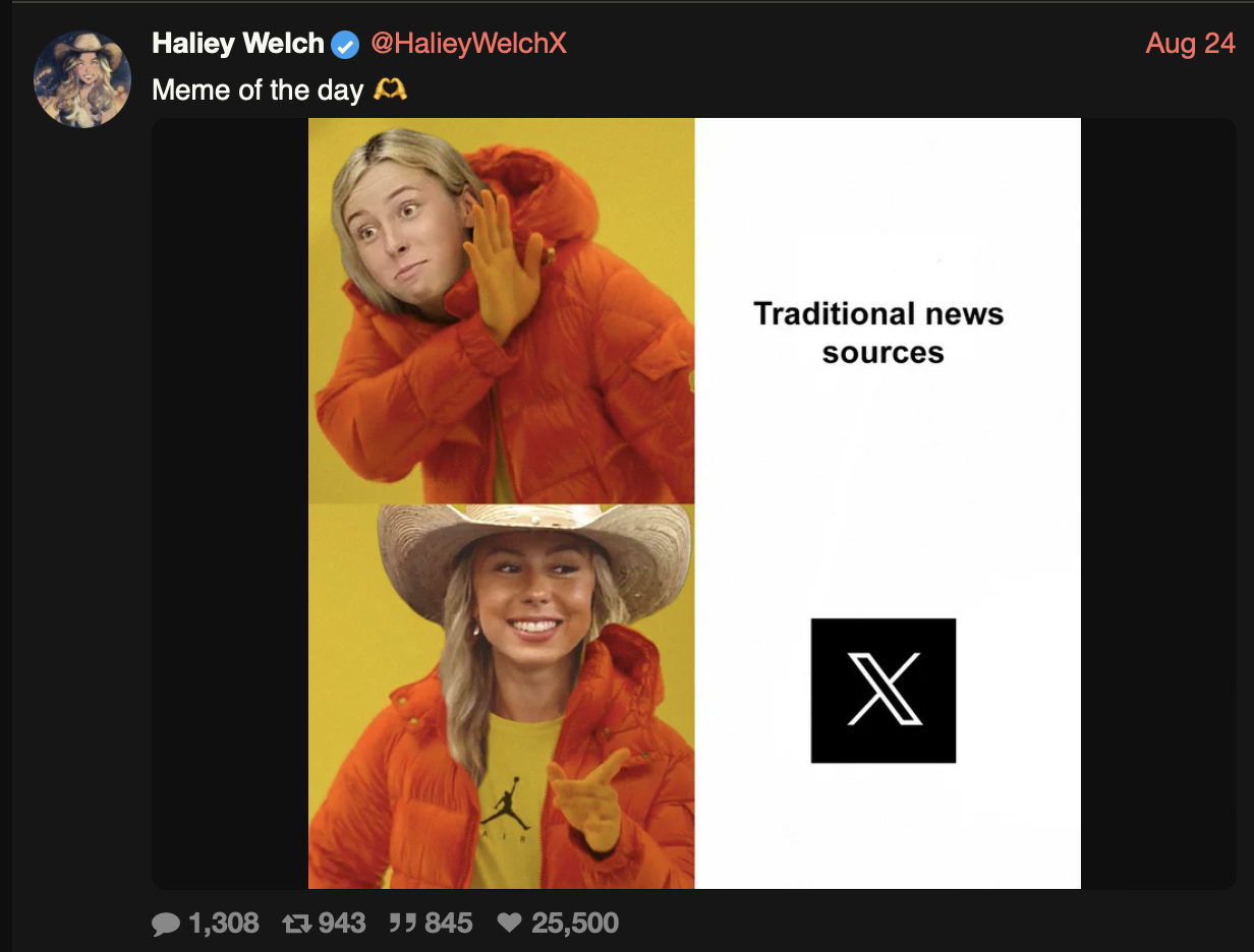 Hailey Welch on Twitter