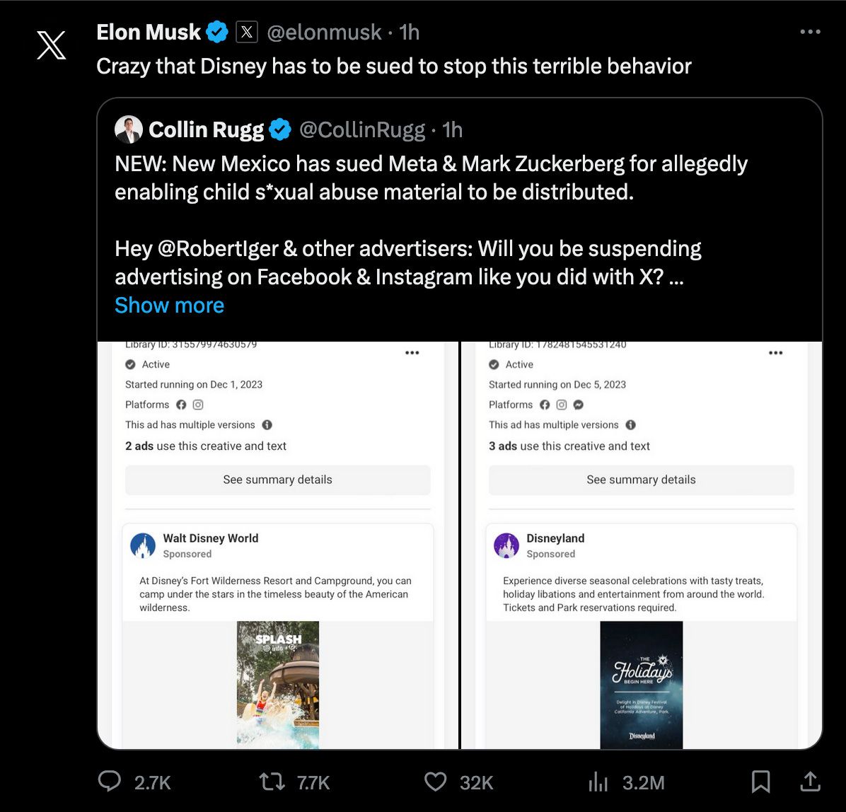 Elon directly targeting Bob Iger 4