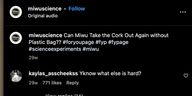 Comments on miwuscience's post