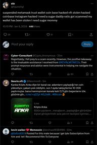 Twitter users joking about the spam