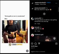 CSGOEmpire advert on a Instagram Reel.